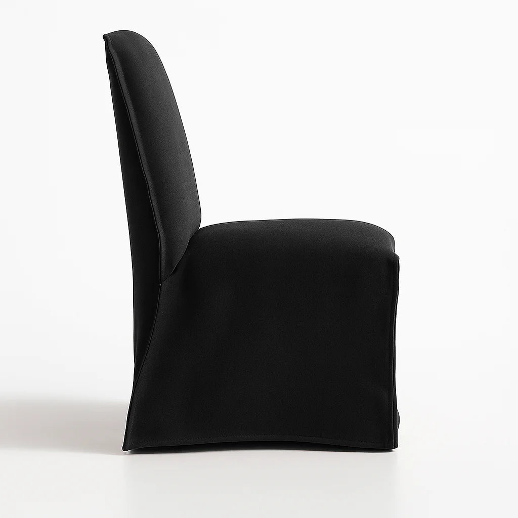 Black WB PBV2042 - 48 | Long-Skirt Dining Chair Slipcover