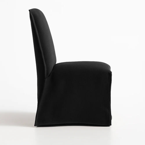 Black WB PBV2042 - 48 | Long-Skirt Dining Chair Slipcover