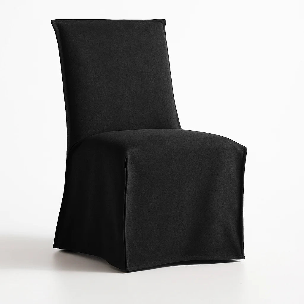 Black WB PBV2042 - 48 | Long-Skirt Dining Chair Slipcover
