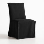Black WB PBV2042 - 48 | Long-Skirt Dining Chair Slipcover
