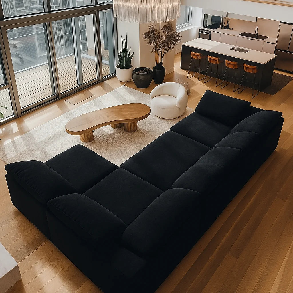 Black WB PBV2042 - 48 | Sofa Slipcover