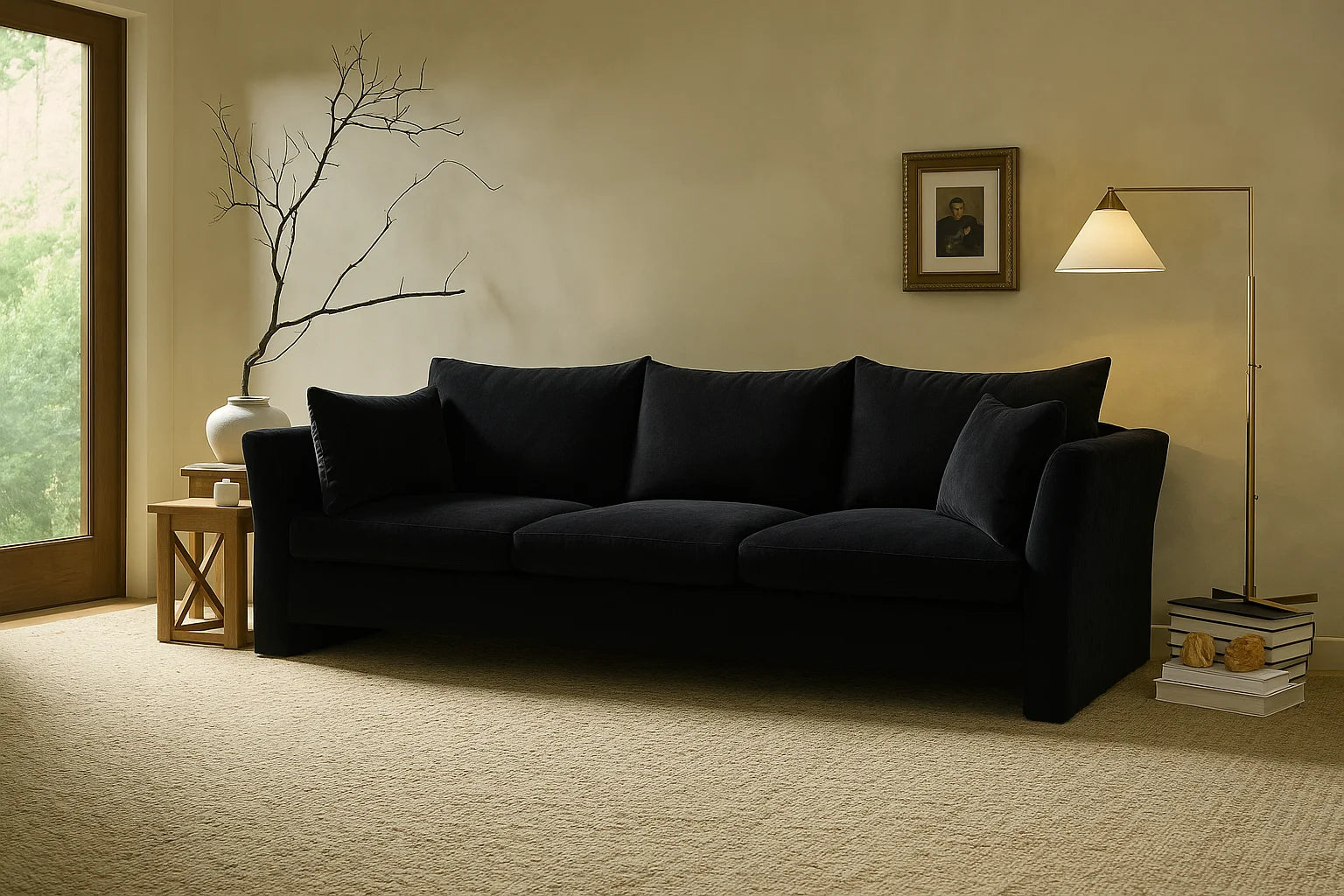 Black WB PBV2042 - 48 | Sofa Slipcover