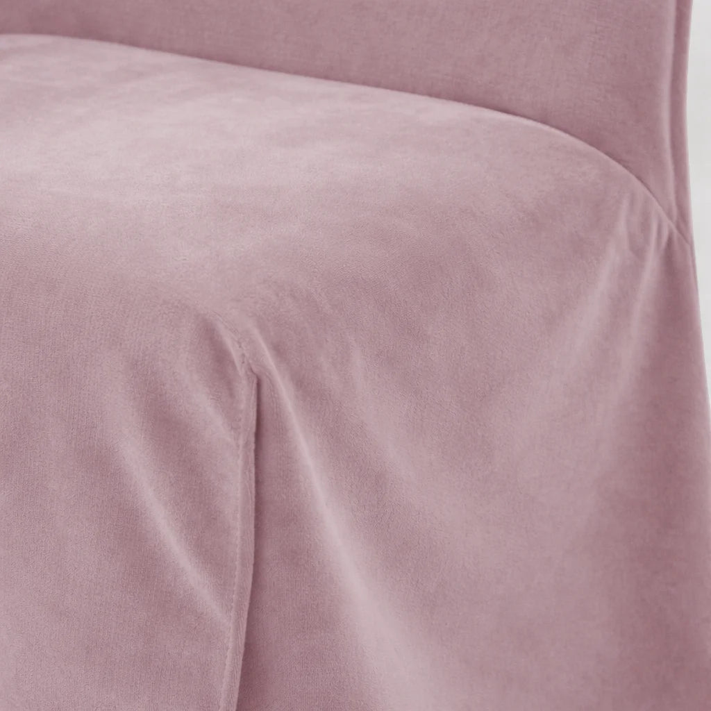Blush Pink WB PBV2042 - 21 | Long-Skirt Dining Chair Slipcover