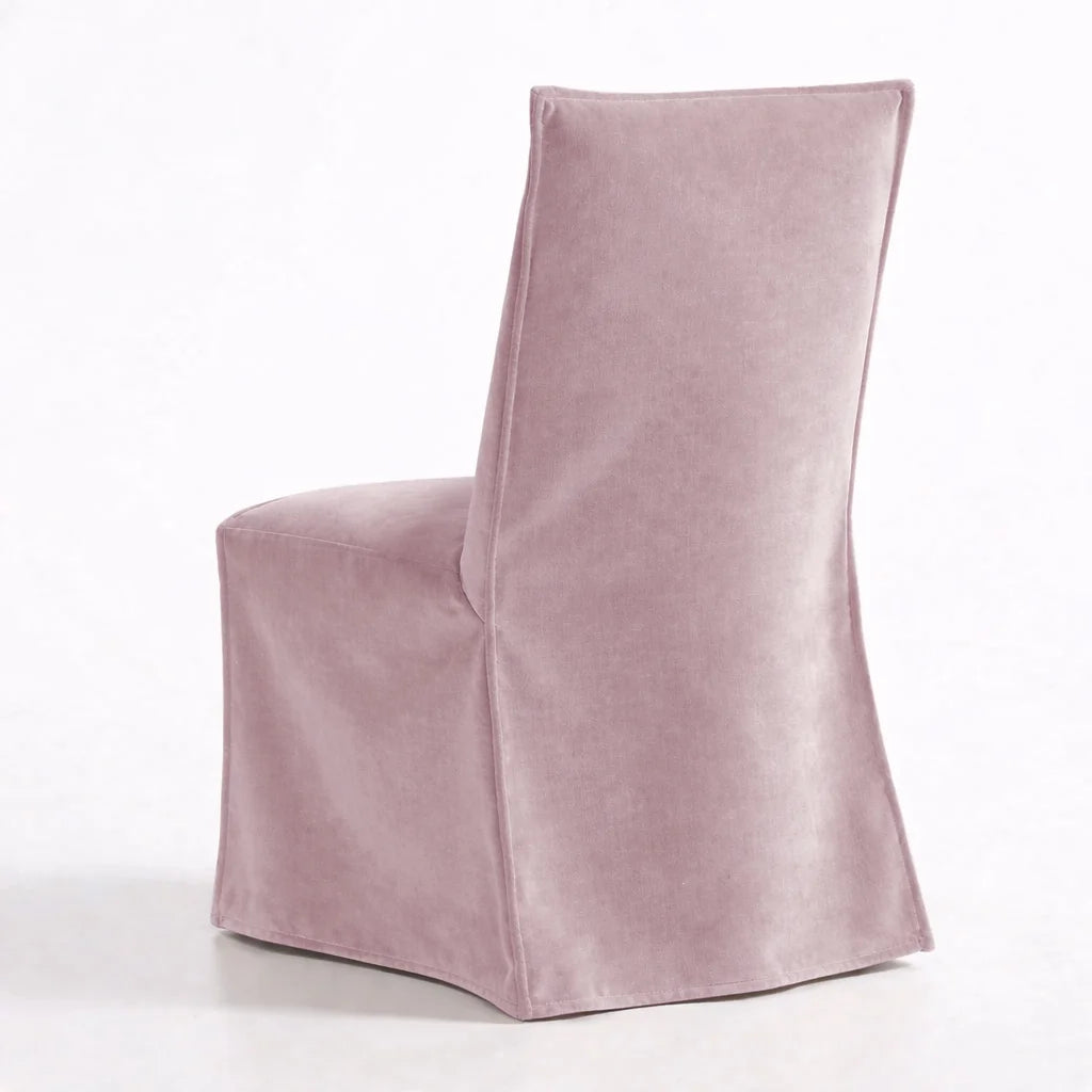 Blush Pink WB PBV2042 - 21 | Long-Skirt Dining Chair Slipcover