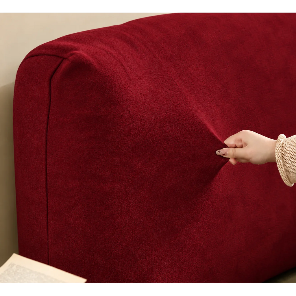 Burgundy · Stretch-Fit Bed Headboard Cover