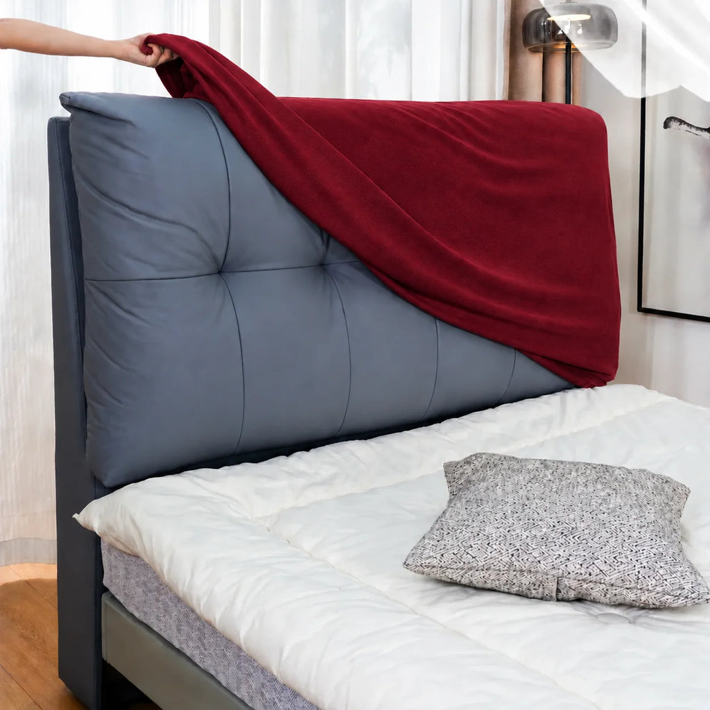 Burgundy · Stretch-Fit Bed Headboard Cover