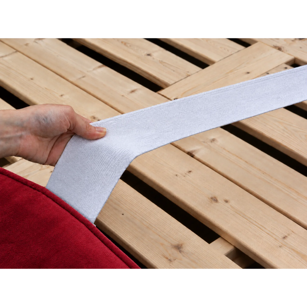 Burgundy · Stretch-Fit Inset Bed Frame Cover · Elastic Bands + Back Elastic