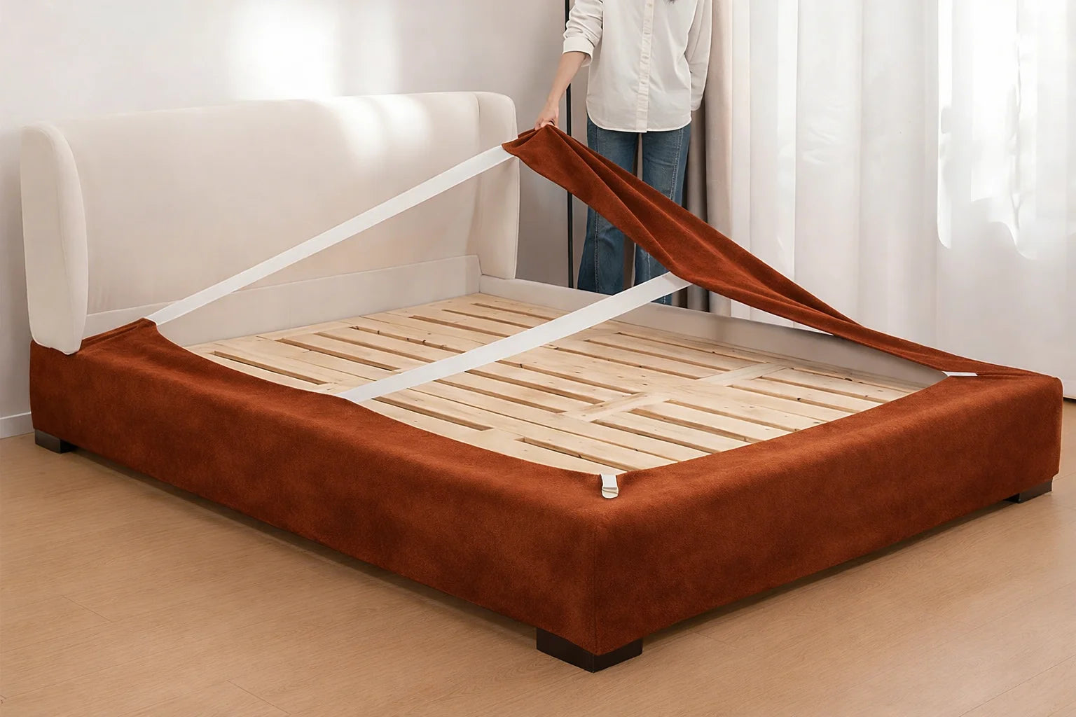 Burnished Caramel Luna - 16 | Bed Skirt