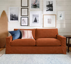 Burnished Caramel Luna-16 custom sofa slipcover