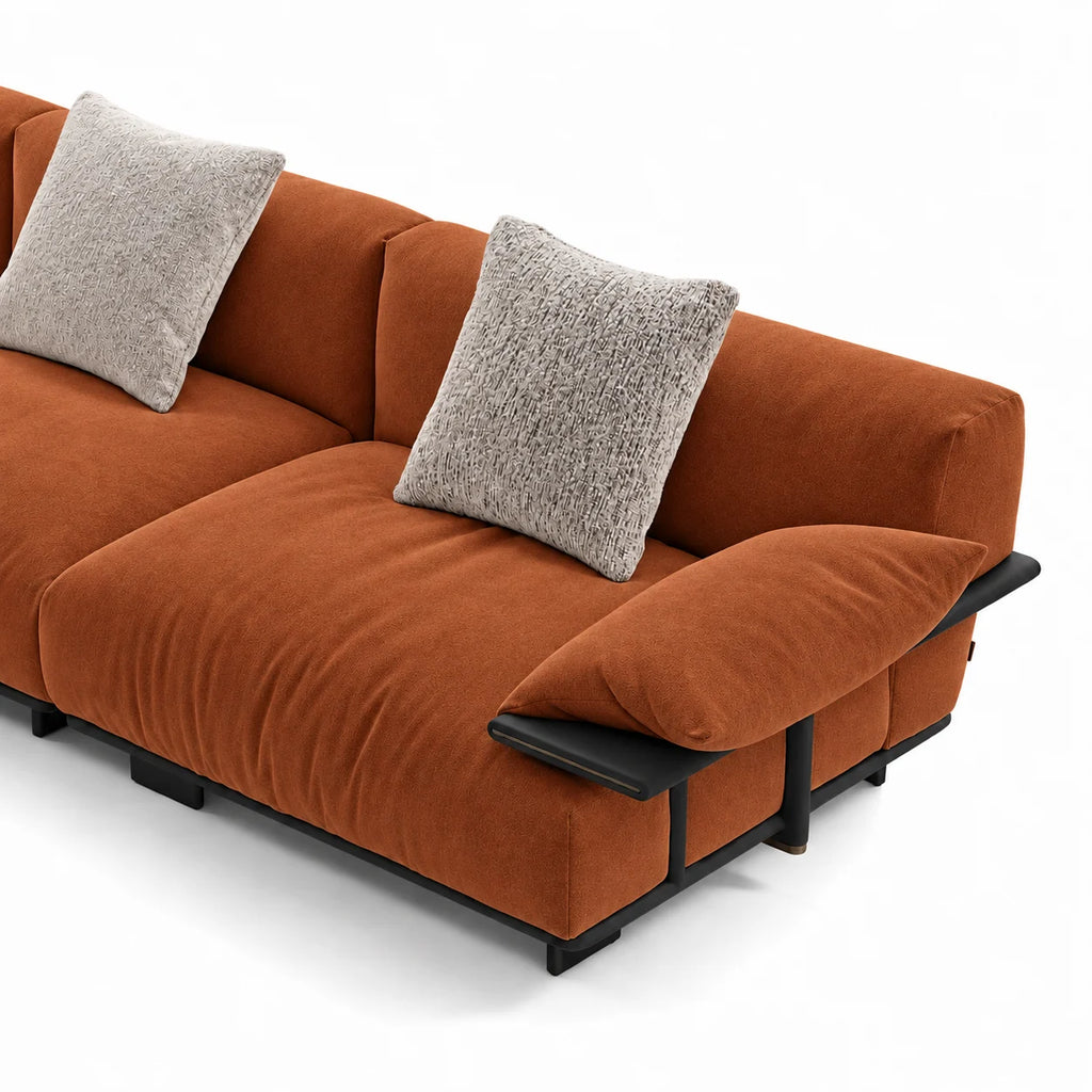 Custom Sofa Slipcover — Luna · Burnished Caramel
