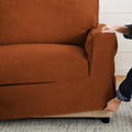 Burnished Caramel Luna-16 custom sofa slipcover