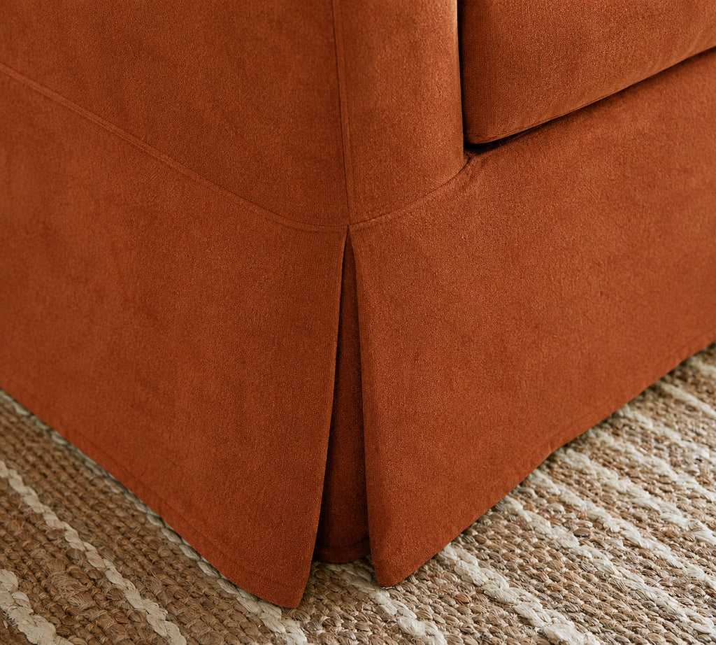 Burnished Caramel Luna-16 custom sofa slipcover