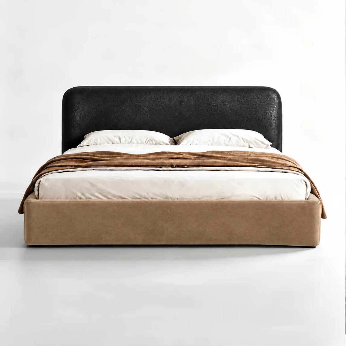 Camel Beige · Stretch-Fit Bed Frame Cover