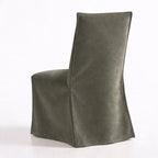 Camel Gray WB PBV2042 - 05 | Long-Skirt Dining Chair Slipcover