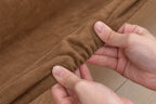 Camel Beige · Stretch-Fit Inset Bed Frame Cover · Elastic Bands + Back Elastic