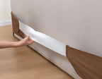 Camel Beige · Stretch-Fit Inset Bed Frame Cover · Elastic Bands + Back Elastic