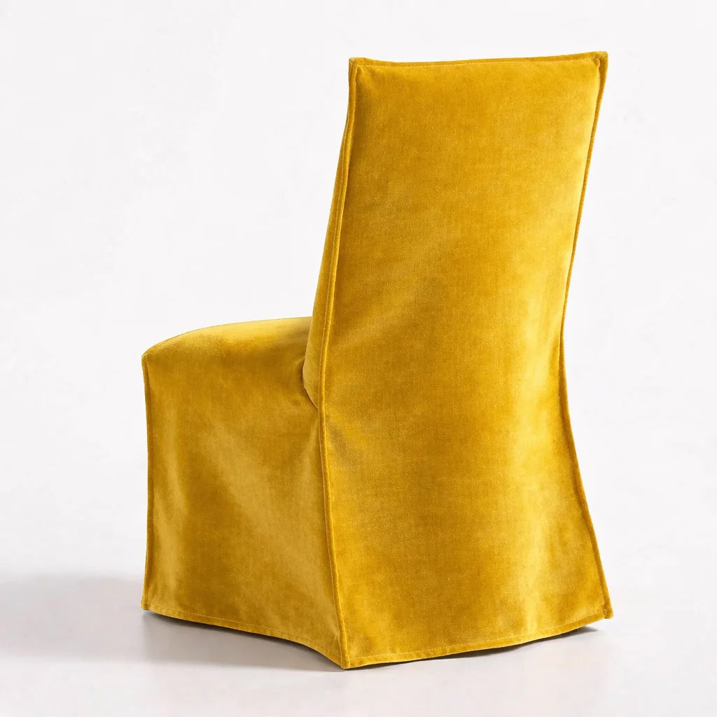 Canary Yellow WB PBV2042 - 32 | Long-Skirt Dining Chair Slipcover