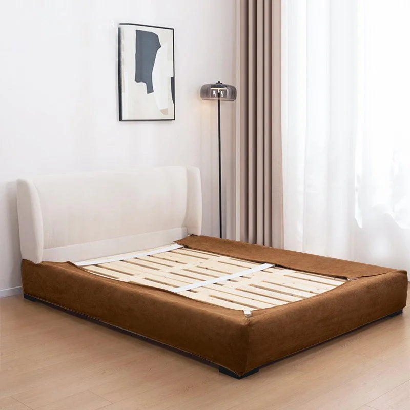 Stretch-Fit Inset Bed Frame Cover · Elastic Bands + Back Elastic