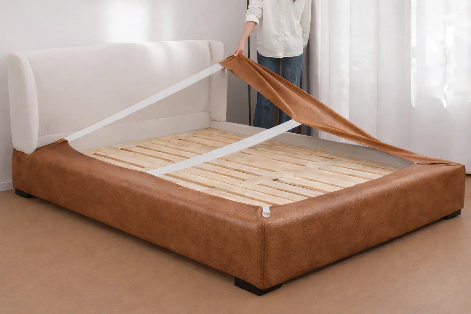 Caramel Minotti YX-24 | Bed skirts