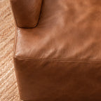 Caramel Minotti YX-24 | Long-Skirt Dining Chair with armrest Slipcover