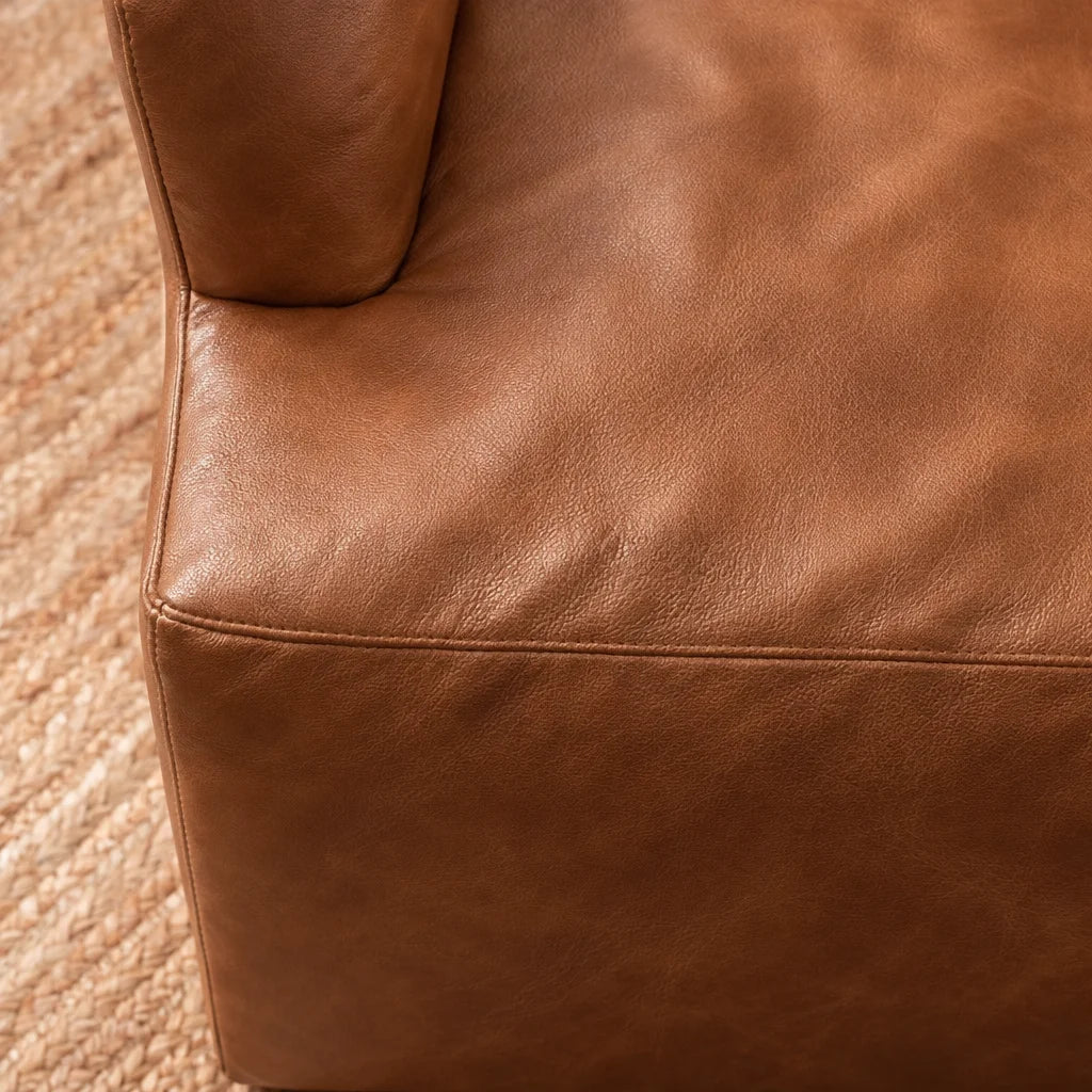 Caramel Minotti YX-24 | Long-Skirt Dining Chair with armrest Slipcover