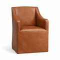 Caramel Minotti YX-24 | Long-Skirt Dining Chair with armrest Slipcover