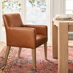 Caramel Minotti YX-24 | Snug fit Dining Chair with armrest Slipcover