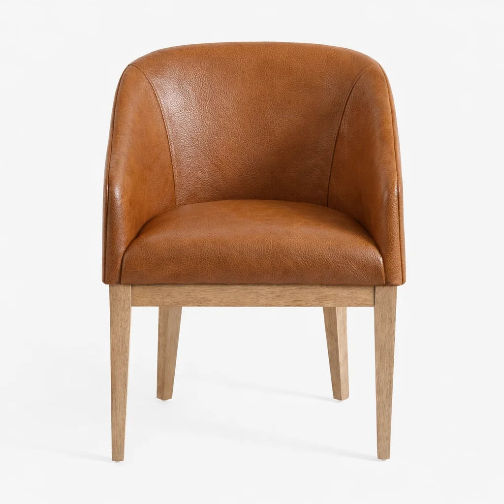 Caramel Minotti YX-24 | Snug fit Dining Chair with armrest Slipcover