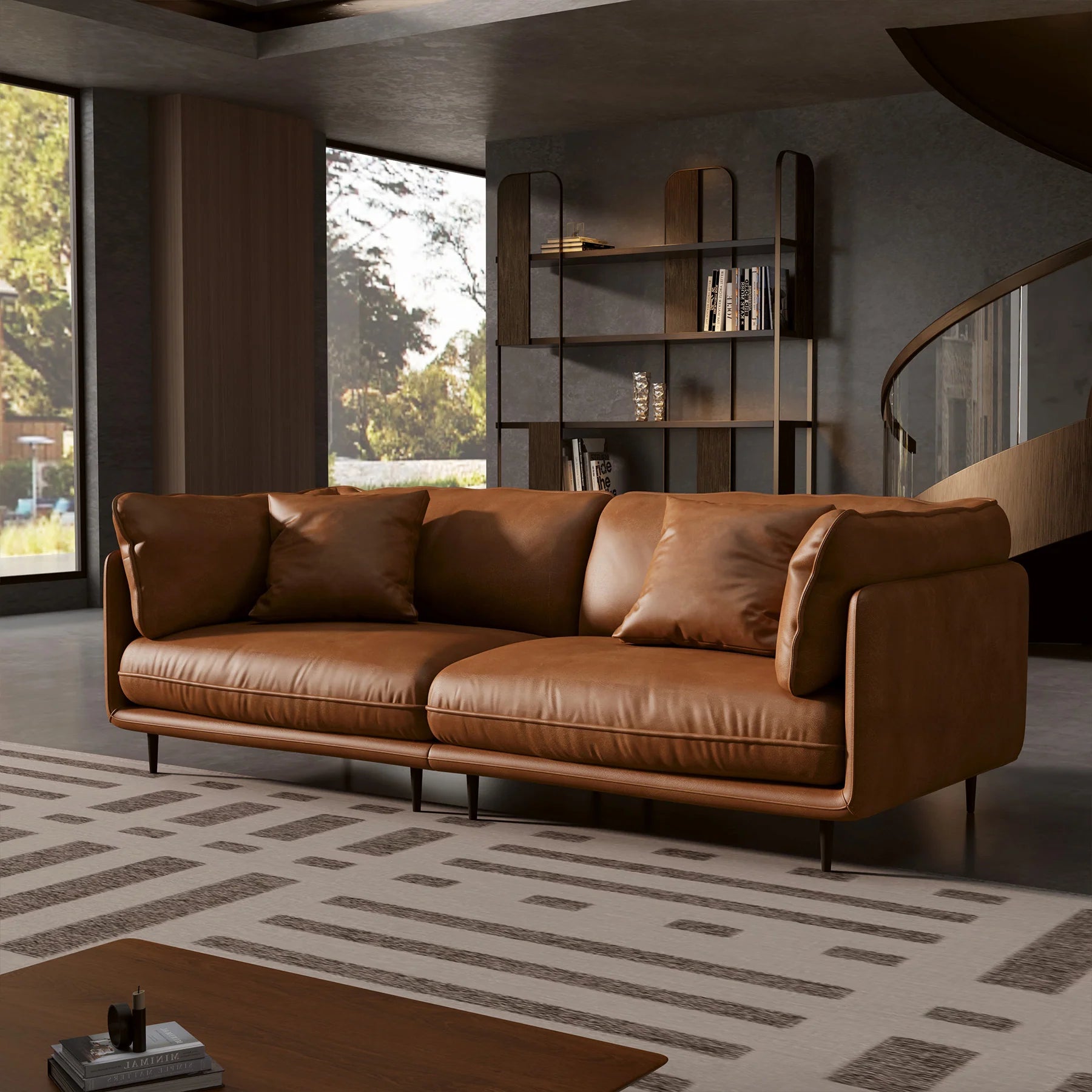 Caramel Minotti YX-24 | Three Seater Sofa