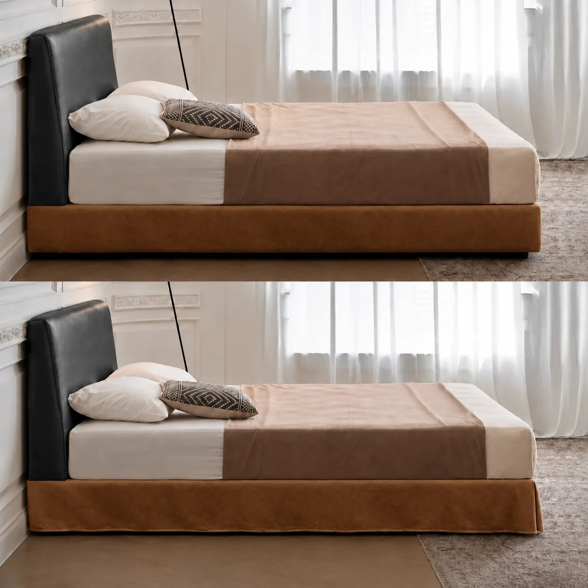 Caramel Brown · Stretch-Fit Bed Frame Cover