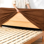 Caramel Brown · Stretch-Fit Bed Headboard Cover