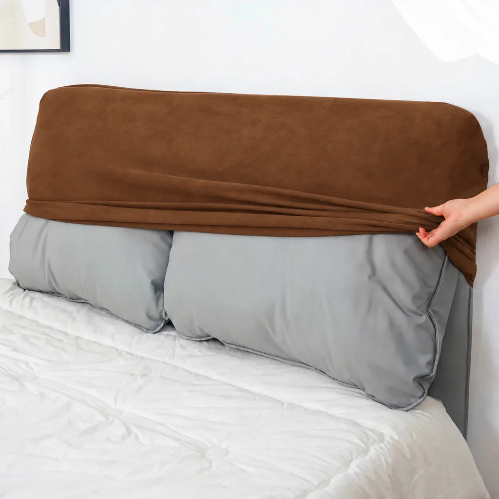 Caramel Brown · Stretch-Fit Bed Headboard Cover