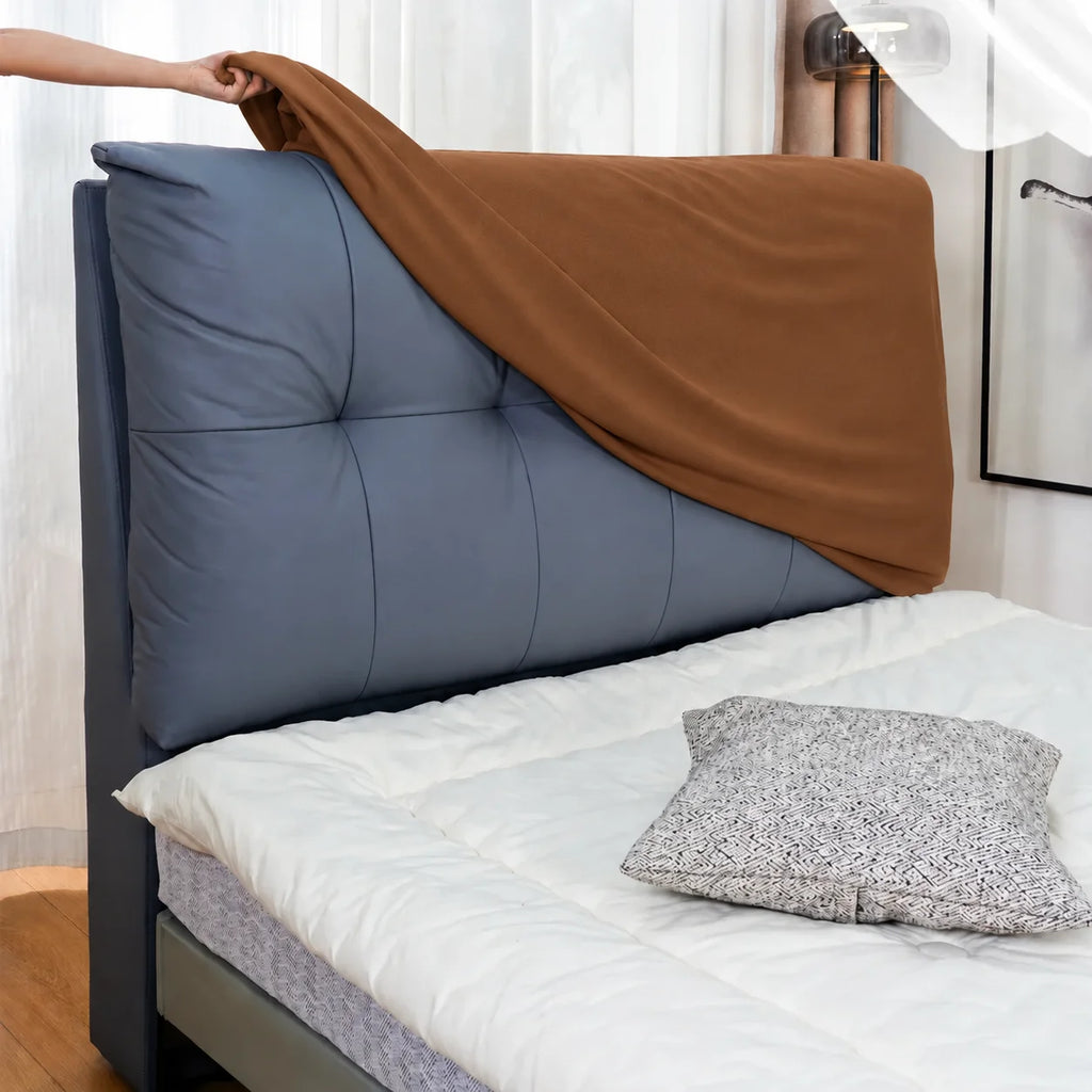 Caramel Brown · Stretch-Fit Bed Headboard Cover