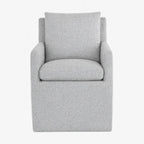 Light Gray ML 625 - 03 | Long-Skirt Dining Chair with armrest Slipcover