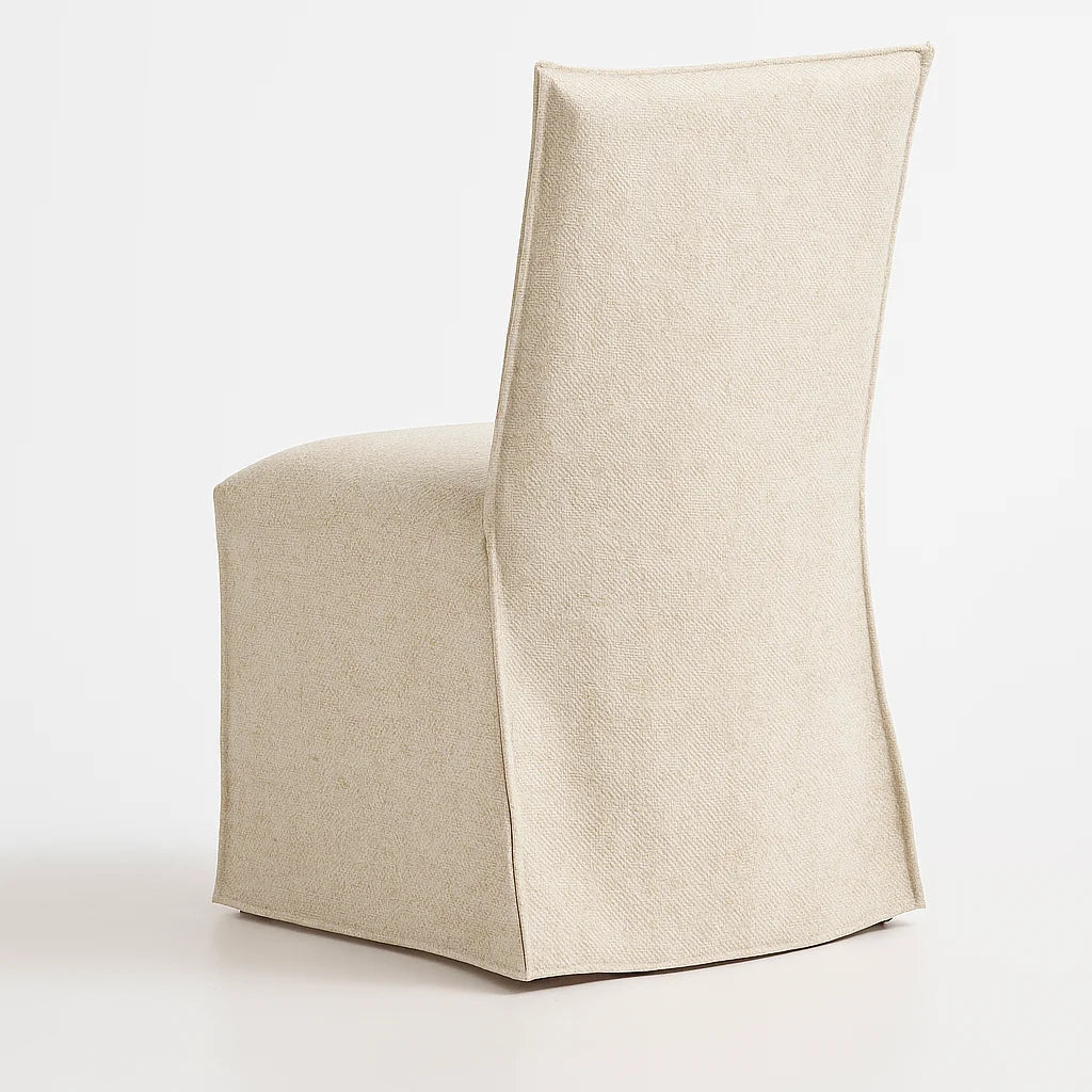 Champagne Cream WX23006 - 06 | Long-Skirt Dining Chair Slipcover