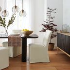 Champagne Cream WX23006 - 06 | Long-Skirt Dining Chair Slipcover