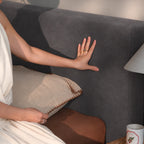 Charcoal-Gray · Stretch-Fit Bed Headboard Cover