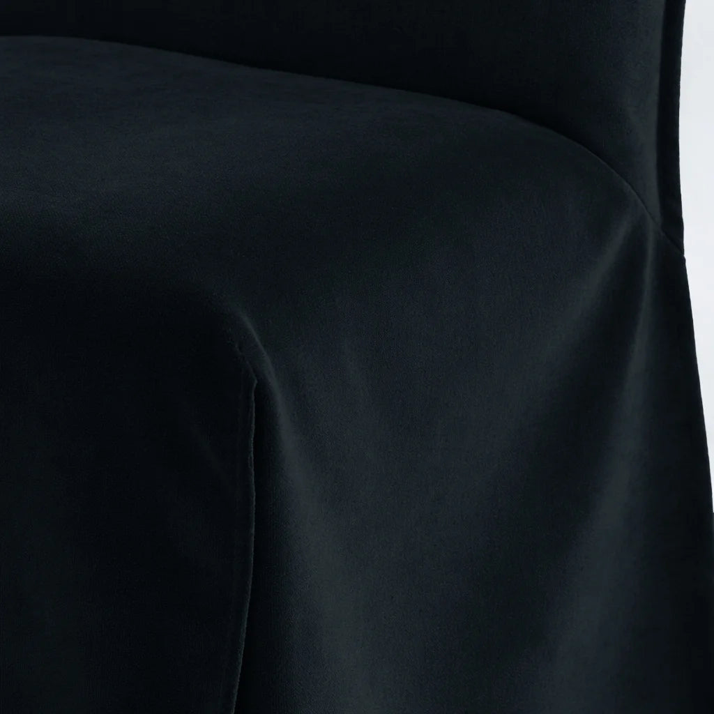 Charcoal Gray WB PBV2042 - 12 | Long-Skirt Dining Chair Slipcover