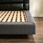 Stretch Herringbone Chenille Bed Frame Cover · Elastic Bands + Back Elastic