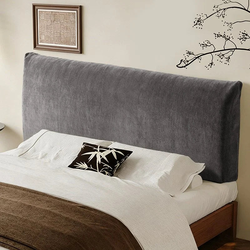 Herringbone Chenille Stretch-Fit Bed Headboard Cover