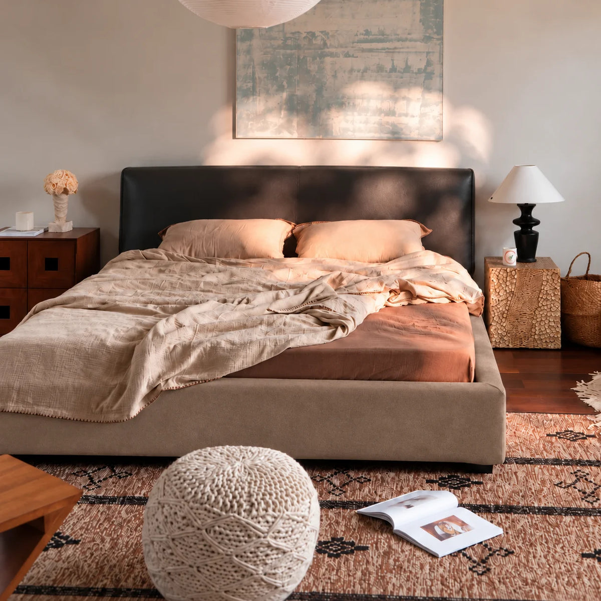 Charcoal · Stretch-Fit Bed Frame Cover