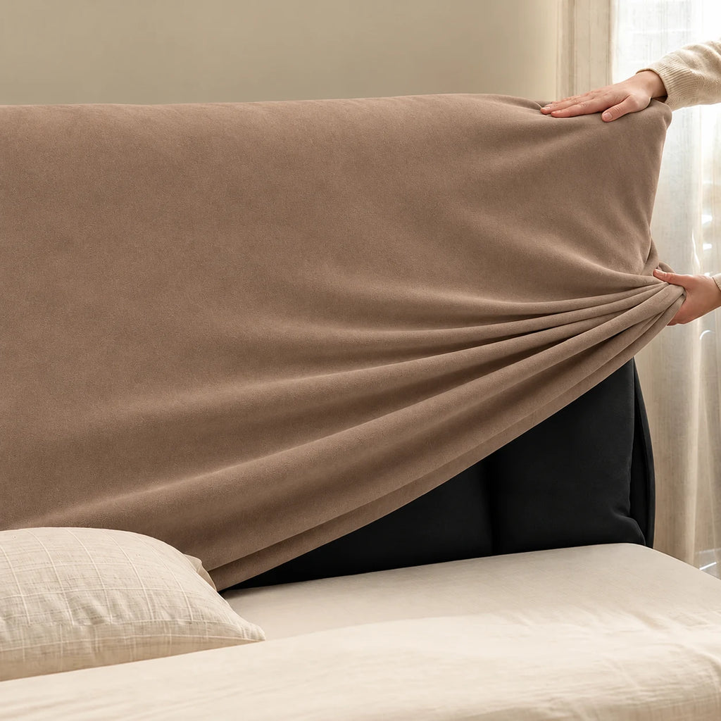 Charcoal · Stretch-Fit Bed Headboard Cover