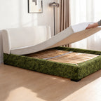 Moss Trace · Stretch-Fit Inset Bed Frame Cover · Elastic Bands + Back Elastic