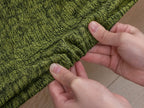 Moss Trace · Stretch-Fit Inset Bed Frame Cover · Elastic Bands + Back Elastic