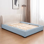 Sky Blue · Stretch-Fit Inset Bed Frame Cover · Elastic Bands + Back Elastic