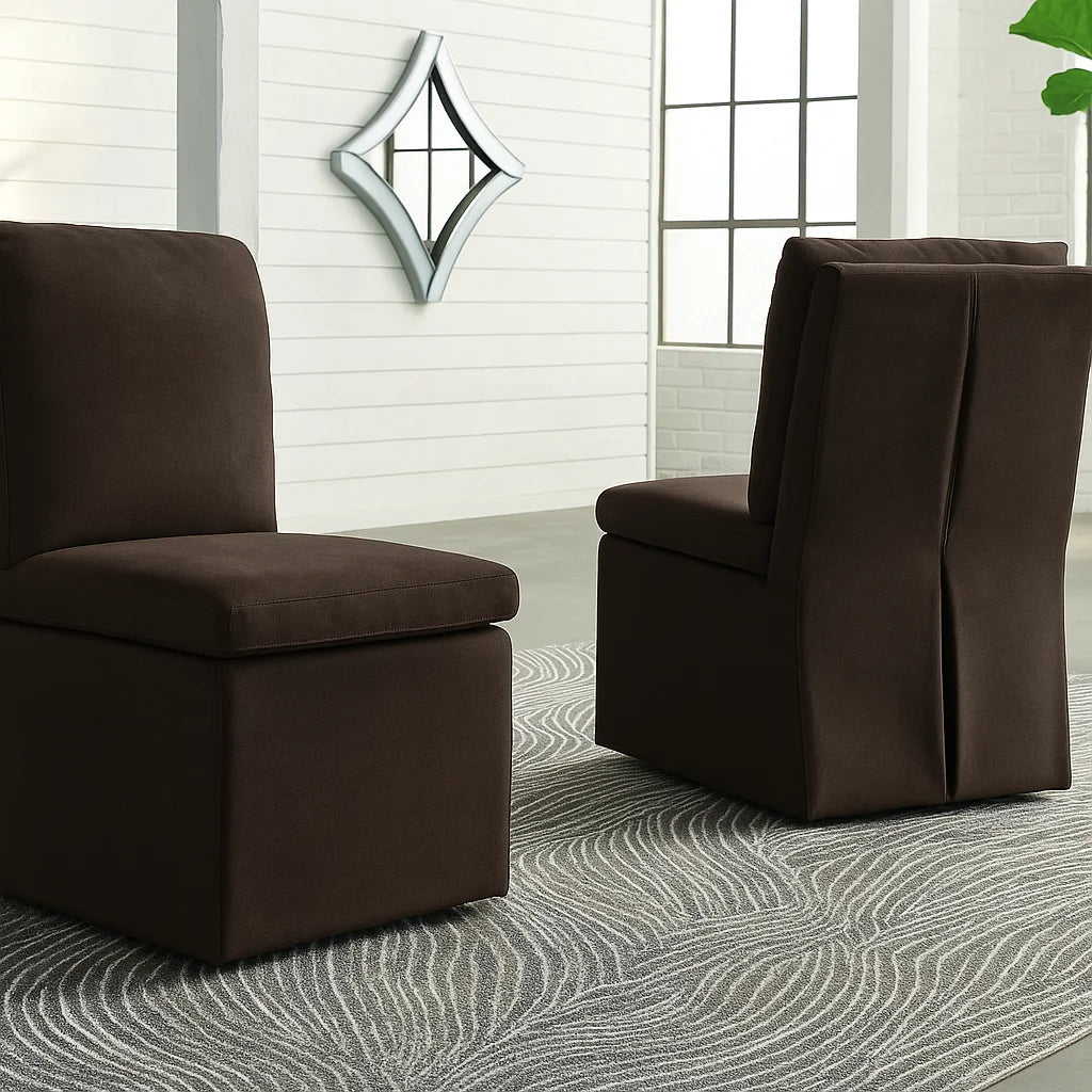 Chestnut WB PBV2042 - 10 | Long-Skirt Dining Chair Slipcover