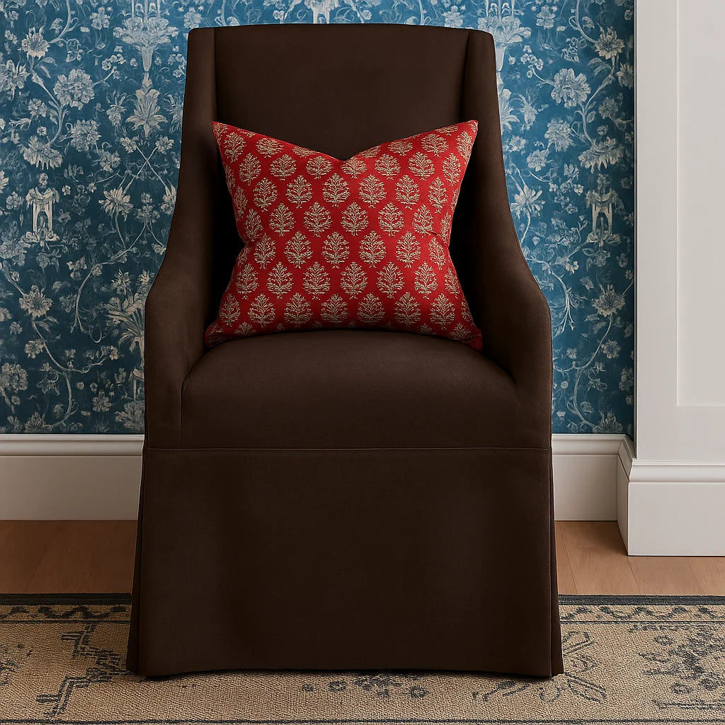 Chestnut WB PBV2042 - 10 | Long-Skirt Dining Chair with armrest Slipcover