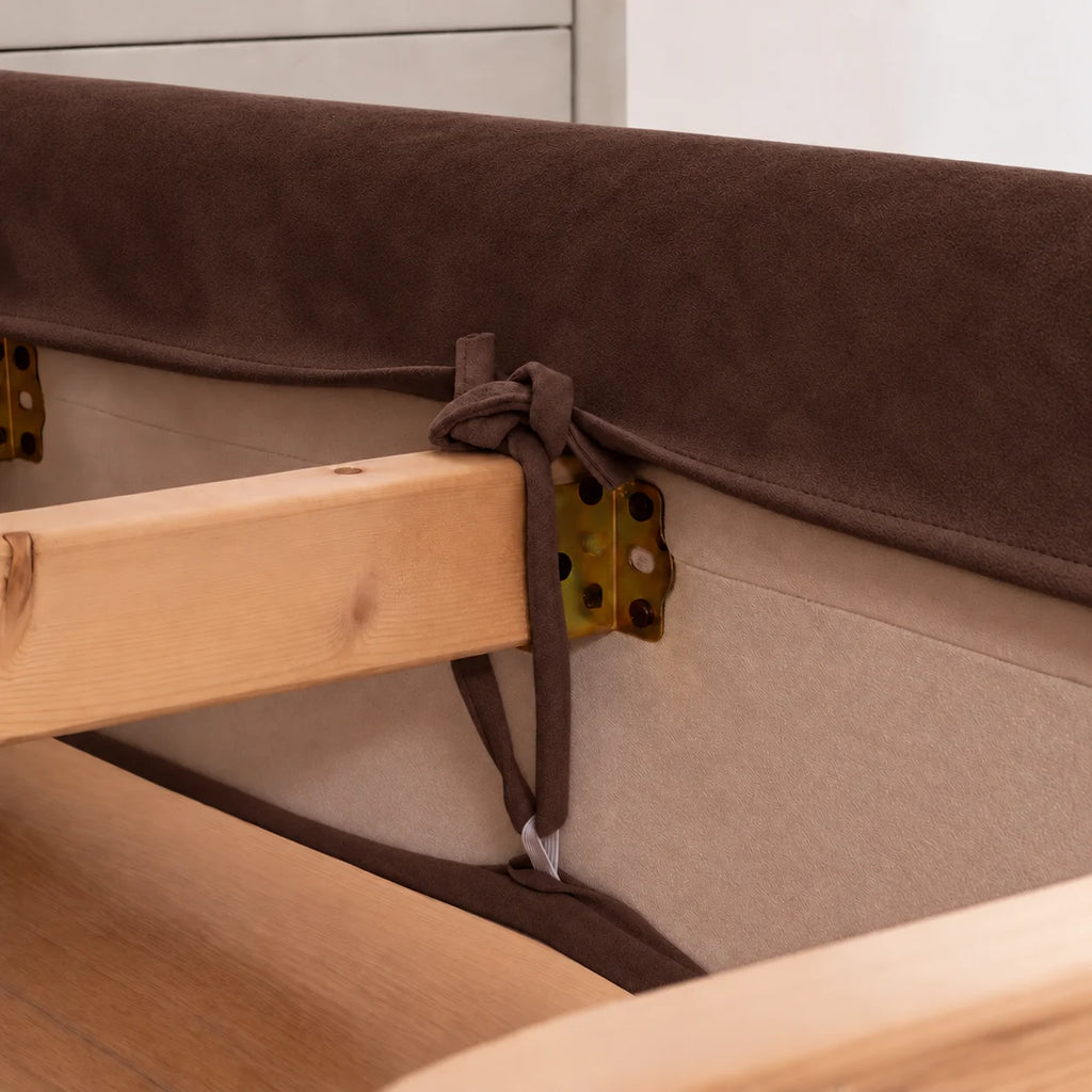 Chocolate-Brown · Stretch-Fit Bed Frame Cover