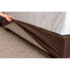 Chocolate-Brown · Stretch-Fit Bed Frame Cover