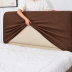 Chocolate-Brown · Stretch-Fit Bed Headboard Cover